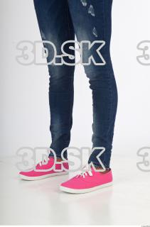 Calf reference of clothed Cecelia blue jeans pink shoes 0002